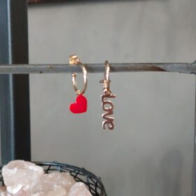 Orecchini love cerchietto