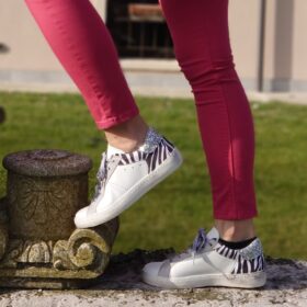 Sneaker Ovye zebra glitter