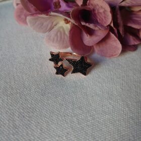 Anello stelle zirconi