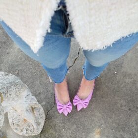 Slingback fiocco glicine