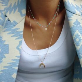 Collana mezza luna 60cm