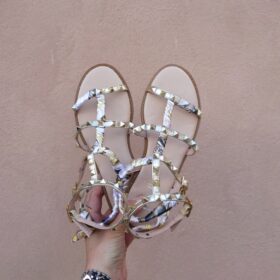 Sandalo foulard oro Ovye