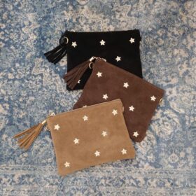 Pochette stelline suede