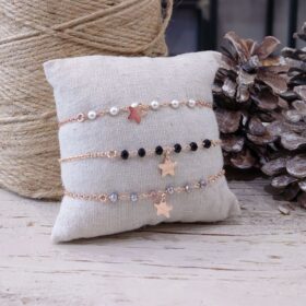 Bracciale stellina cristalli (vari colori)