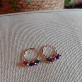Orecchini cristalli multicolor