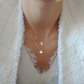 Collana doppia stella luna