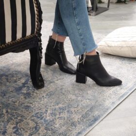 Stivaletto pelle nera