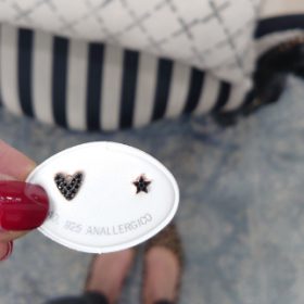Orecchini cuore stellina