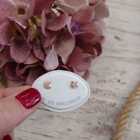 Orecchini mini luna stella