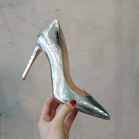 Décolleté pitonato metal