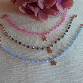 Braccialetto cristalli stellina (vari colori)
