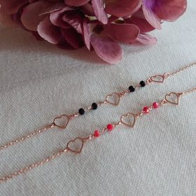 Bracciale cuori vuoti (vari colori)