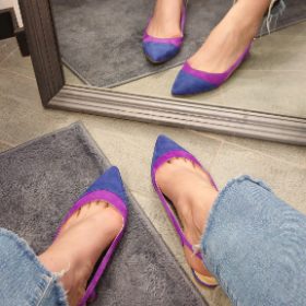 Slingback blu viola L'Arianna