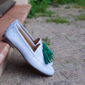 Mocassino celeste/verde