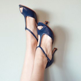 Spuntata Carmen rettile blu