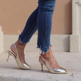 Slingback Liz platino