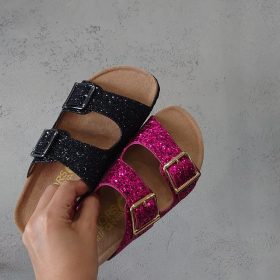 Ciabatta doppia fascia glitter (vari colori)