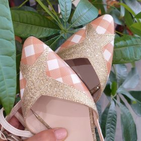 Slingback vichy naturale