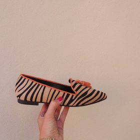Loafer zebrata nappine arancio