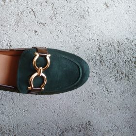 Mocassino suede verdone