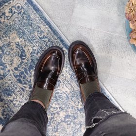 Loafer chunky pool cuoio