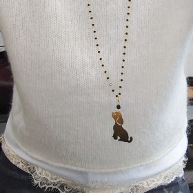Collana lunga cagnolino (vari colori)