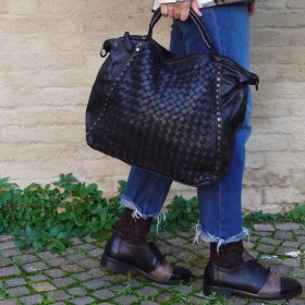 Borsa nera intecciata