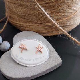 Orecchini stella irregolare bianca
