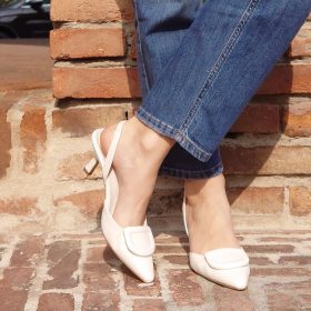 Slingback burro tacco 7 cm