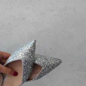 Flat glitter argento