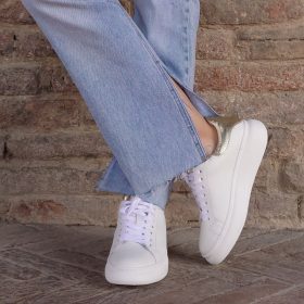Sneaker platform talloncino platino