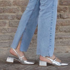 Slingback Camille argento