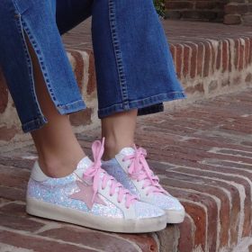 Sneaker glitter stella rosa
