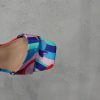 Sandalo multicolor tacco 8 cm