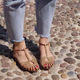 Ragnetto lurex bronzo