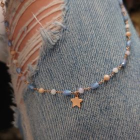 Girocollo Lumiere Bijoux stellina light blue