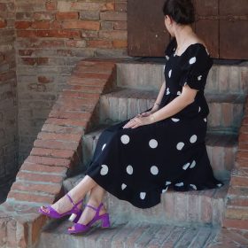 Sandalo Aleta velour viola