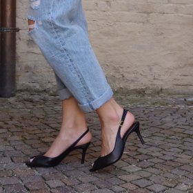 Slingback Liz nero