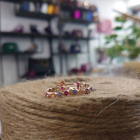 Orecchino anellino multicolore