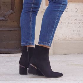 Tronchetto Vieste suede nero