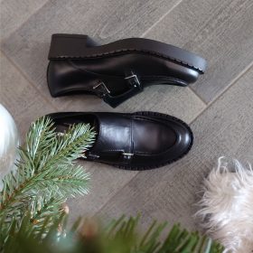 Monk strap nera chunky