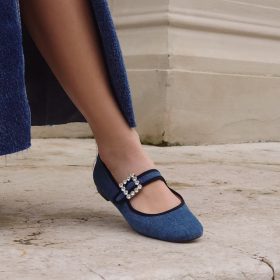 Flat Adina denim Bibi Lou