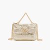 Shiny Stephy Hand Bag Gold La Carrie