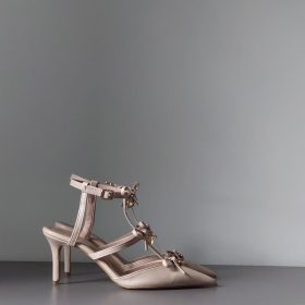 Slingback fiocchetti nude