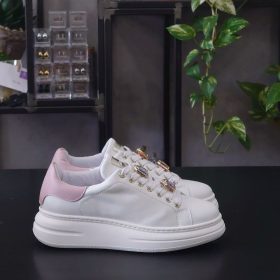 Sneaker platform gioiello rosa