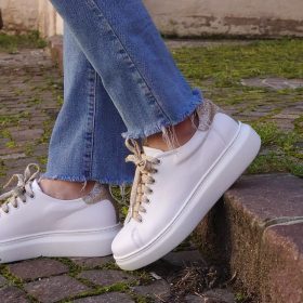 Sneaker Marina glitter nude