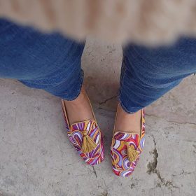 Loafer multicolor senape