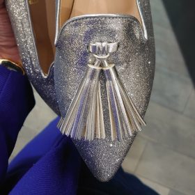 Loafer bling bling argento