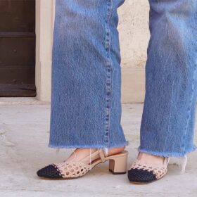 Slingback Perla intrecciata