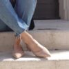 Slingback Erika vernice nude